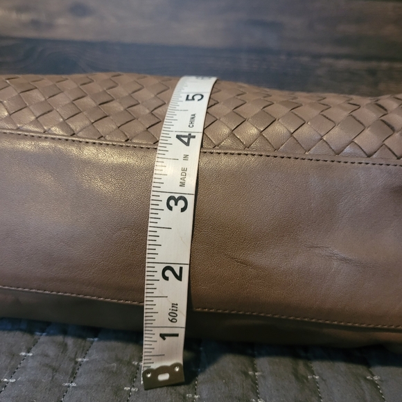 Four Seasons Handbags Women's Crossbody Brown Woven Leather Purse - Picture 12 of 12